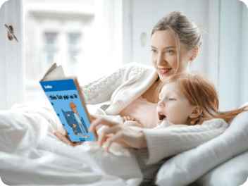 Strip Theo plast in bed - Praten over enuresis met uw kind